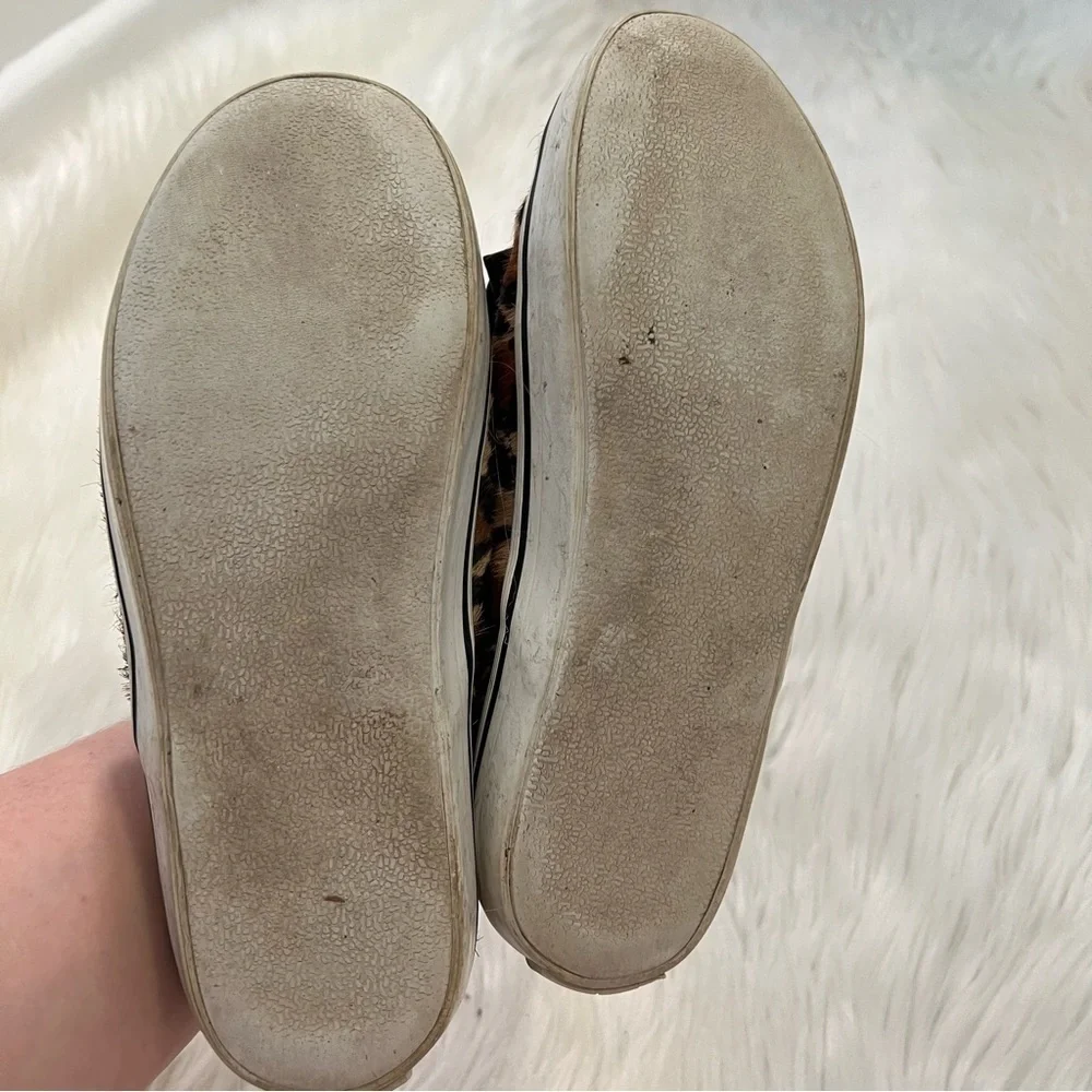 Kate Spade NY Women's Size 6.5 Delise Leopard Print Slip On Sneakers Calf Hair